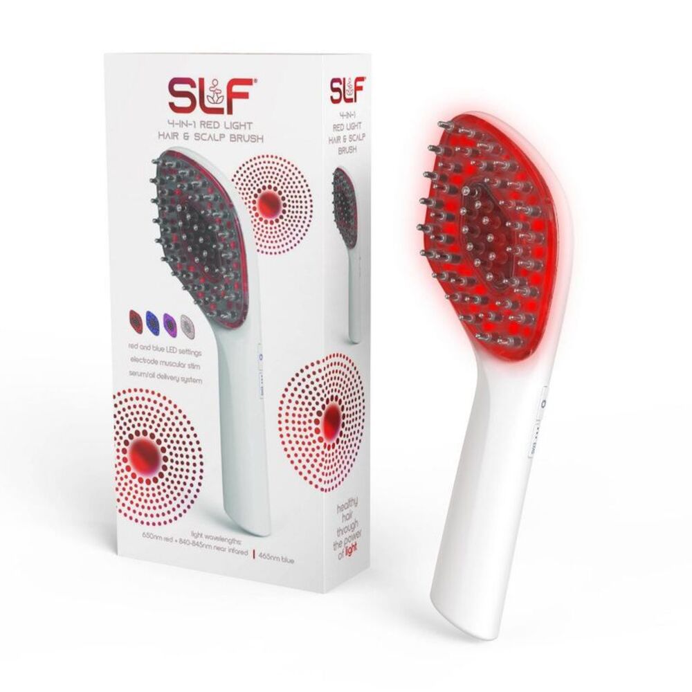 SLF -  Red Light Therapy Dry Paddle Brush White